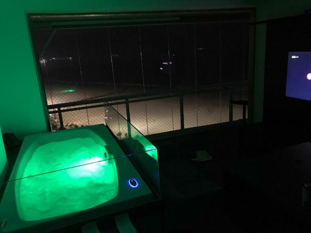 Maravilhoso Apto Vista Mar Jacuzzi Wi Fi Pe Areia Santos  Exteriör bild